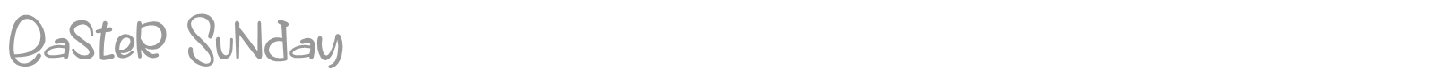 Easter Sunday font preview